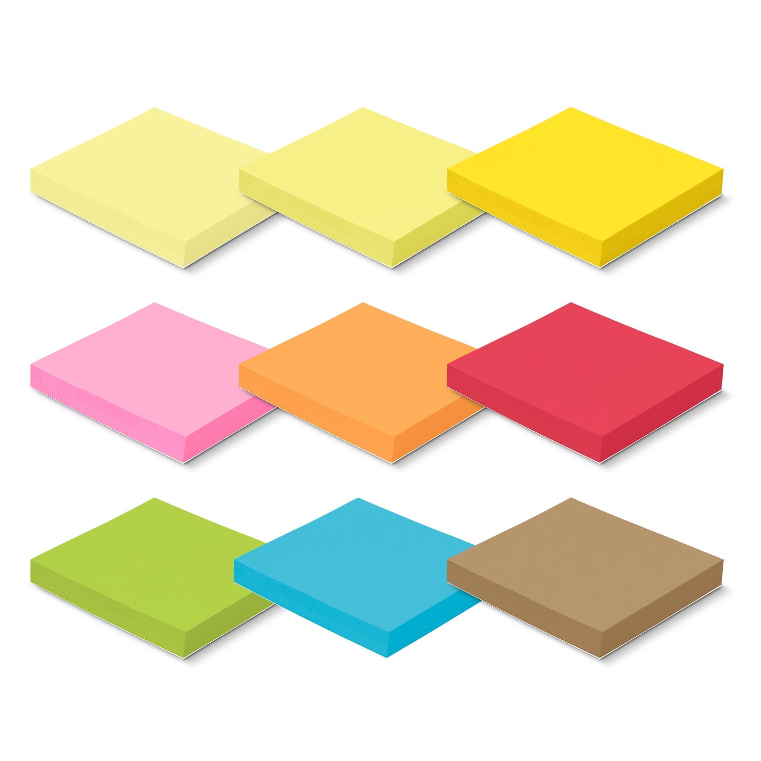 Coloured Sticky Pad 70 x 75mm - 100 Sheets (4)