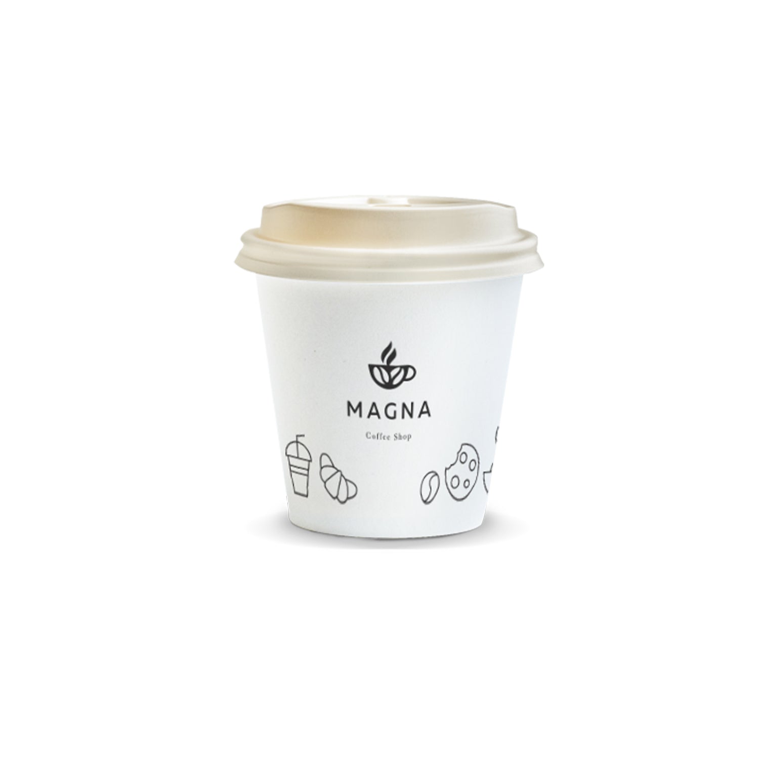 Compostable Paper Coffee Cup - 180ml (2)