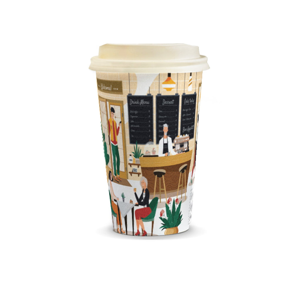 Compostable Paper Coffee Cup - 350ml (2)