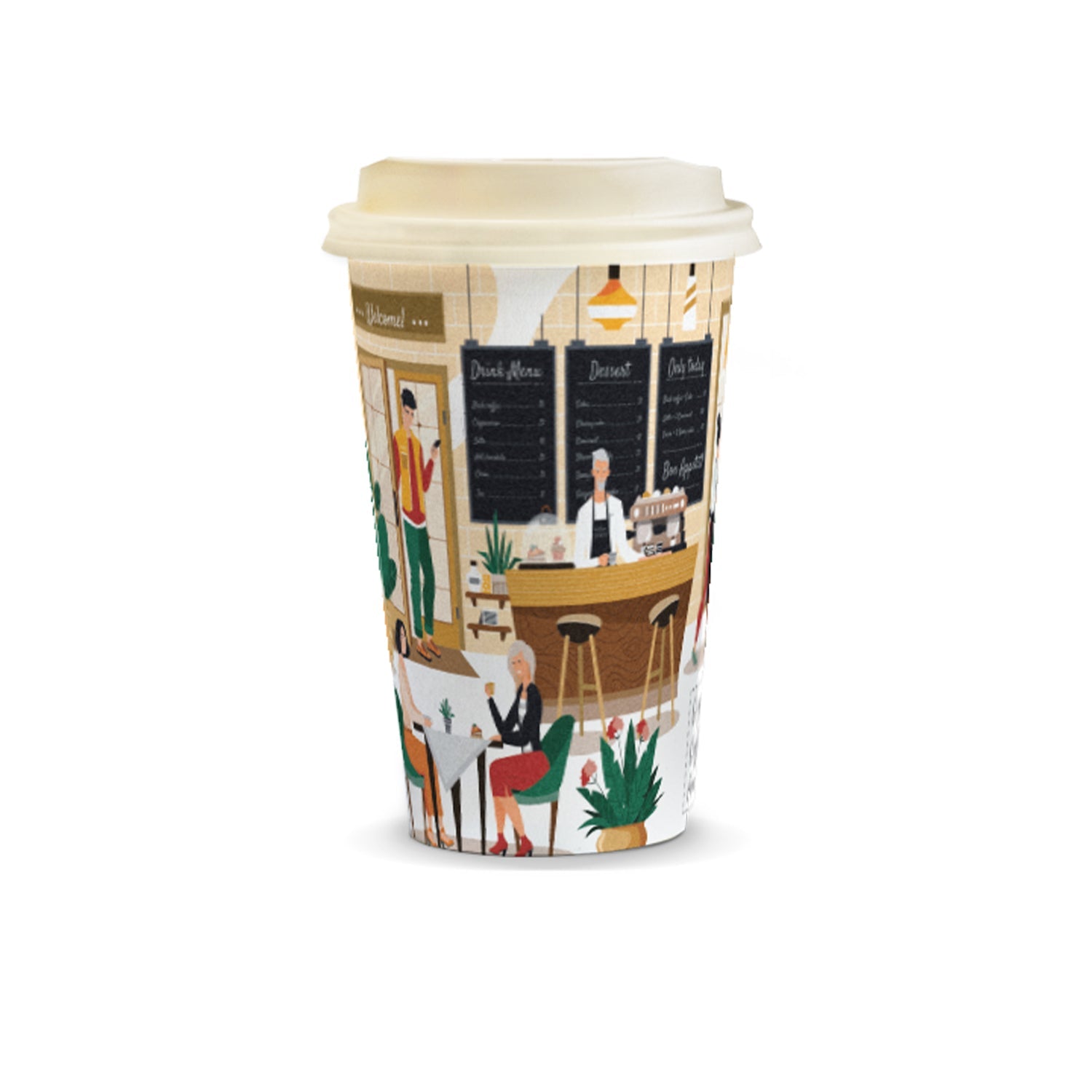 Compostable Paper Coffee Cup - 350ml (2)