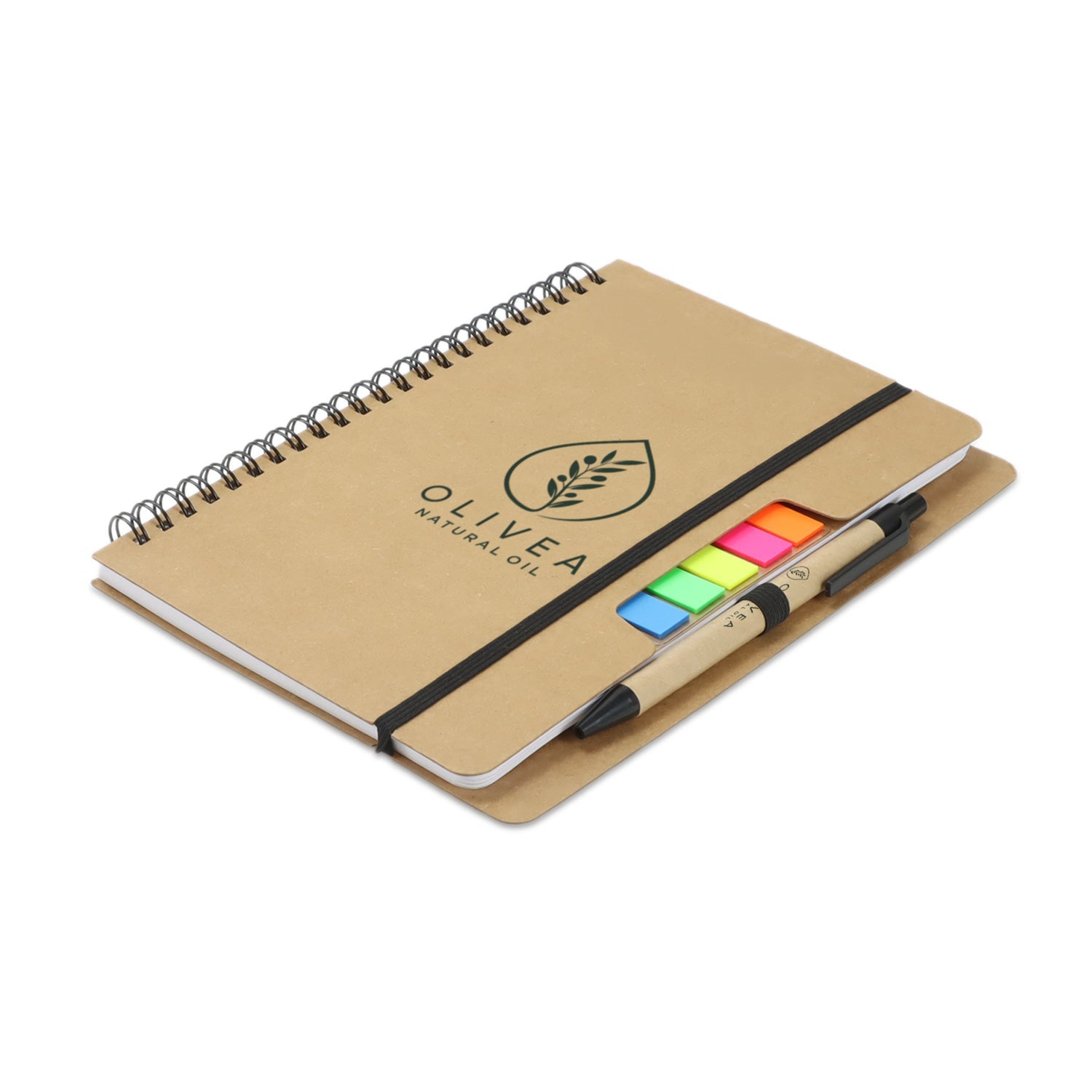 Kraft Notebook with Notes and Flags (2)