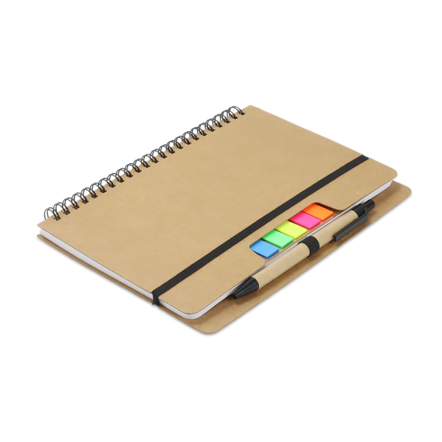 Kraft Notebook with Notes and Flags (3)