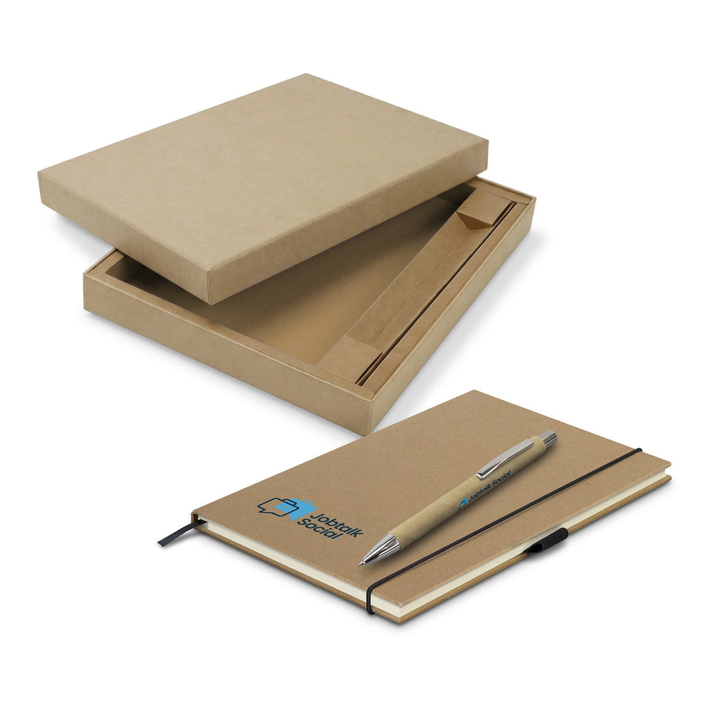 Kraft Notebook and Pen Gift Set (6)