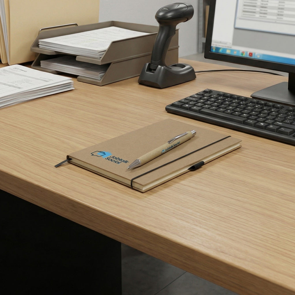 Kraft Notebook and Pen Gift Set (7)