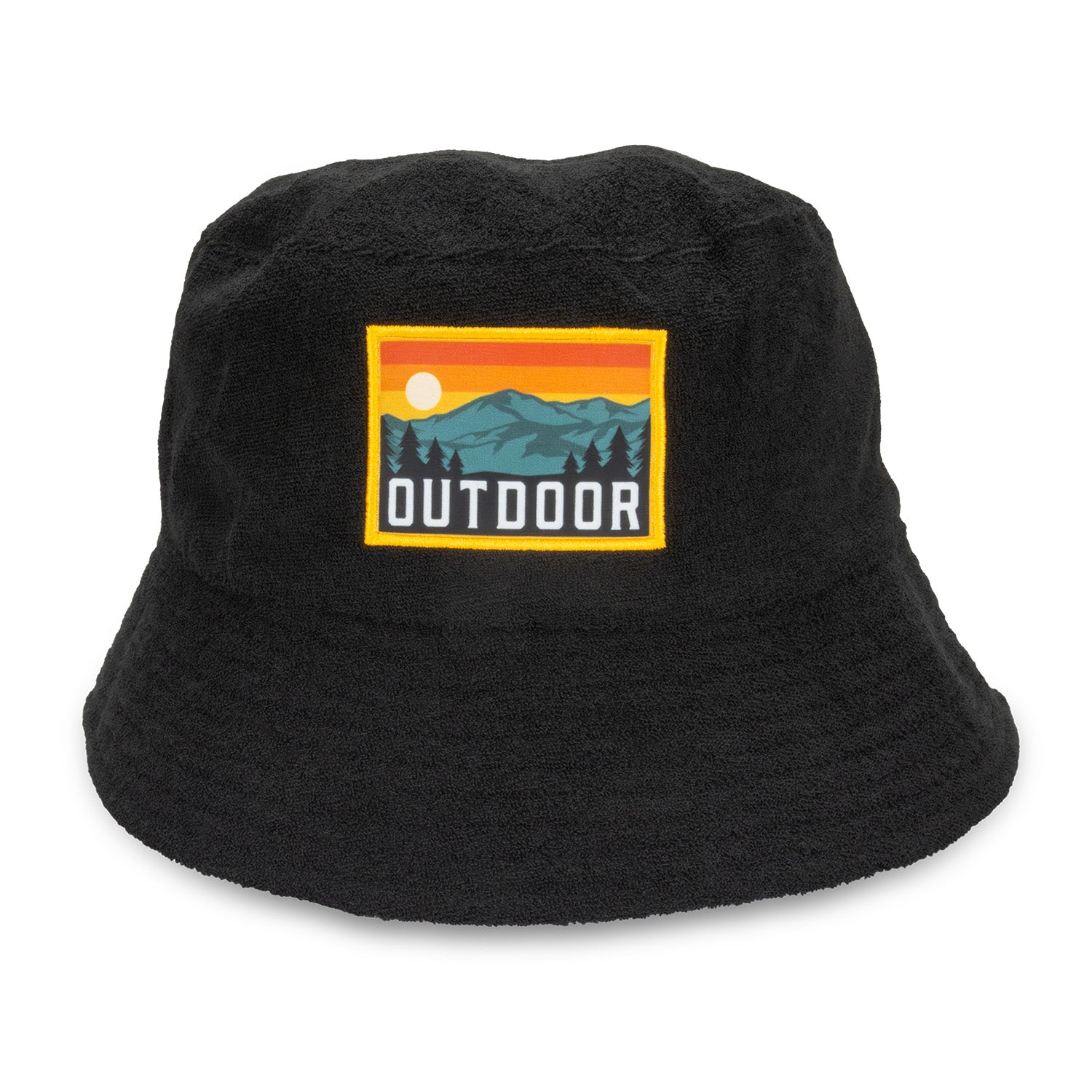 Terry Towelling Bucket Hat with Full Colour Patch (2)