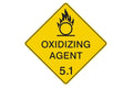 Dangerous Goods Sign Oxidising Agent 5.1