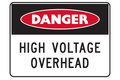 Danger High Voltage Overhead