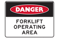 Danger Forklift Operating Area