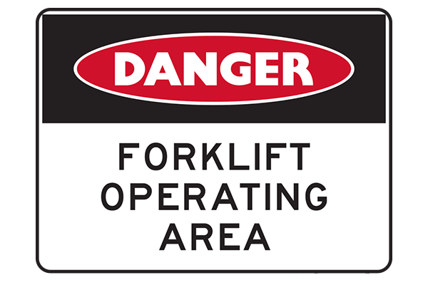 Danger Forklift Operating Area