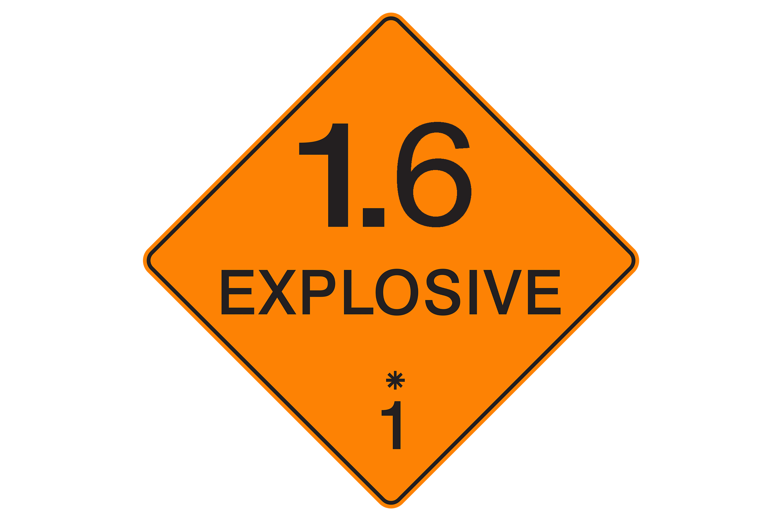 Dangerous Good Sign Explosive 1.6
