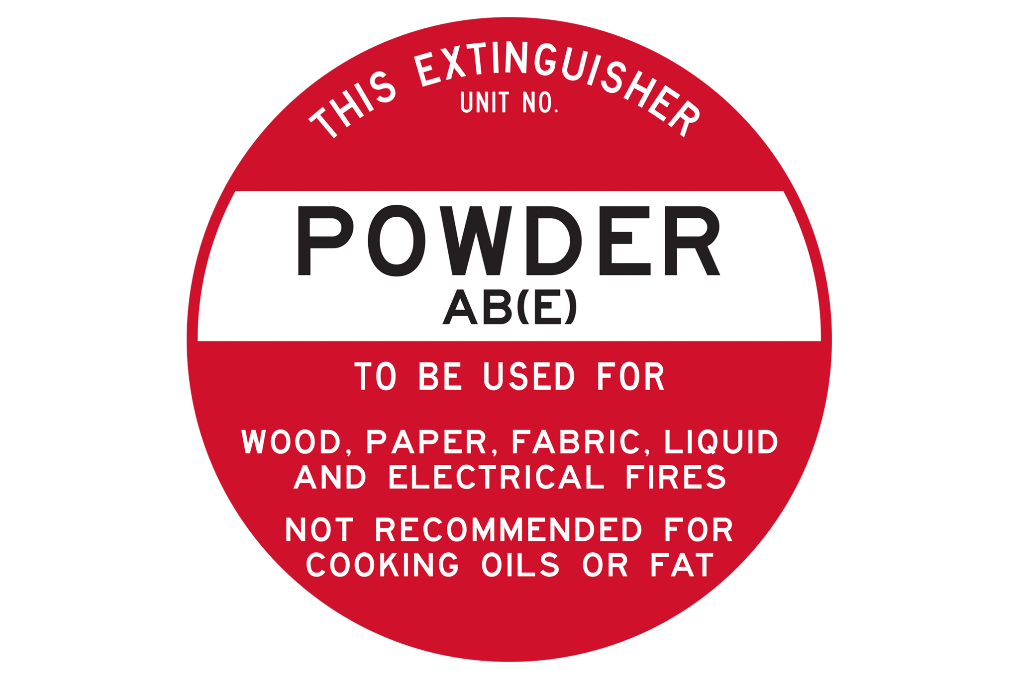 Fire Extinguisher Sign Powder ABE
