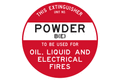 Fire Extinguisher Sign Powder BE