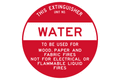 Fire Extinguisher Sign Water
