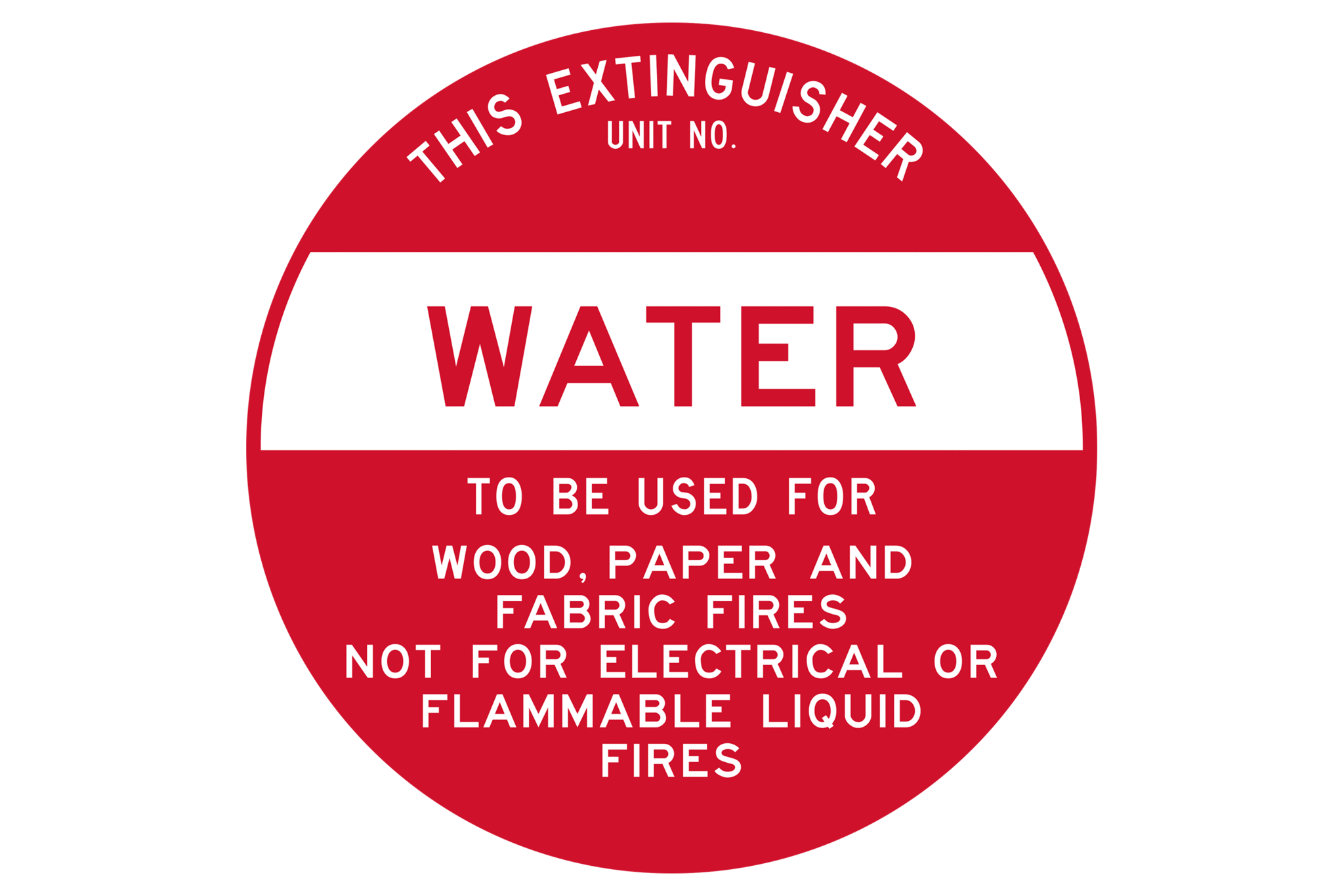 Fire Extinguisher Sign Water