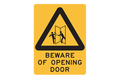 Hazard Beware Of Opening Doors