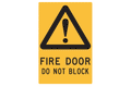 Hazard Fire Door Do Not Block