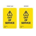 Out of Service Tag Double Sided (packs of 10)