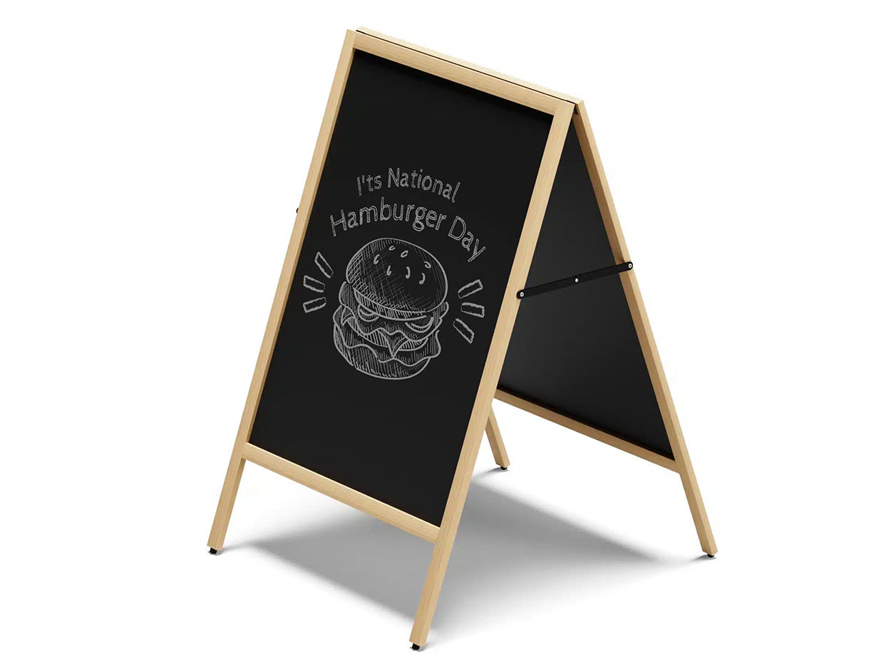 Outdoor Wood Blackboard A-Frame