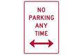 Parking Sign No Parking At Any Time Left Or Right Of This Sign