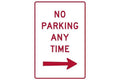 Parking Sign No Parking At Any Time Right Of This Sign