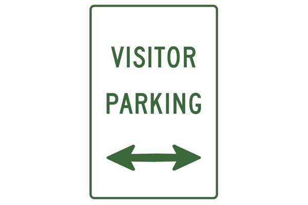 Parking Sign Visitor Parking Left And Right of Sign