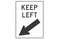 Traffic Control Keep Left Sign