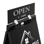 Evarite A-frame fitted with a header clip and topper panel