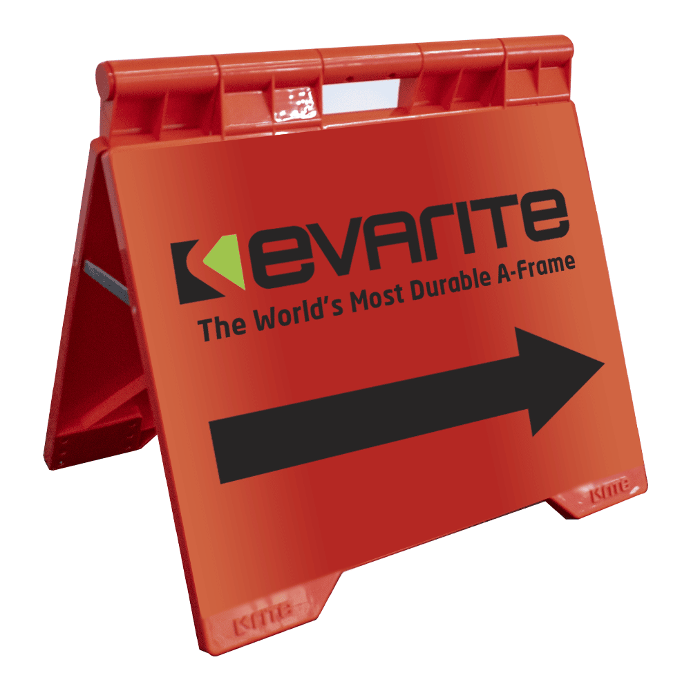 Red Evarite A-frame front view