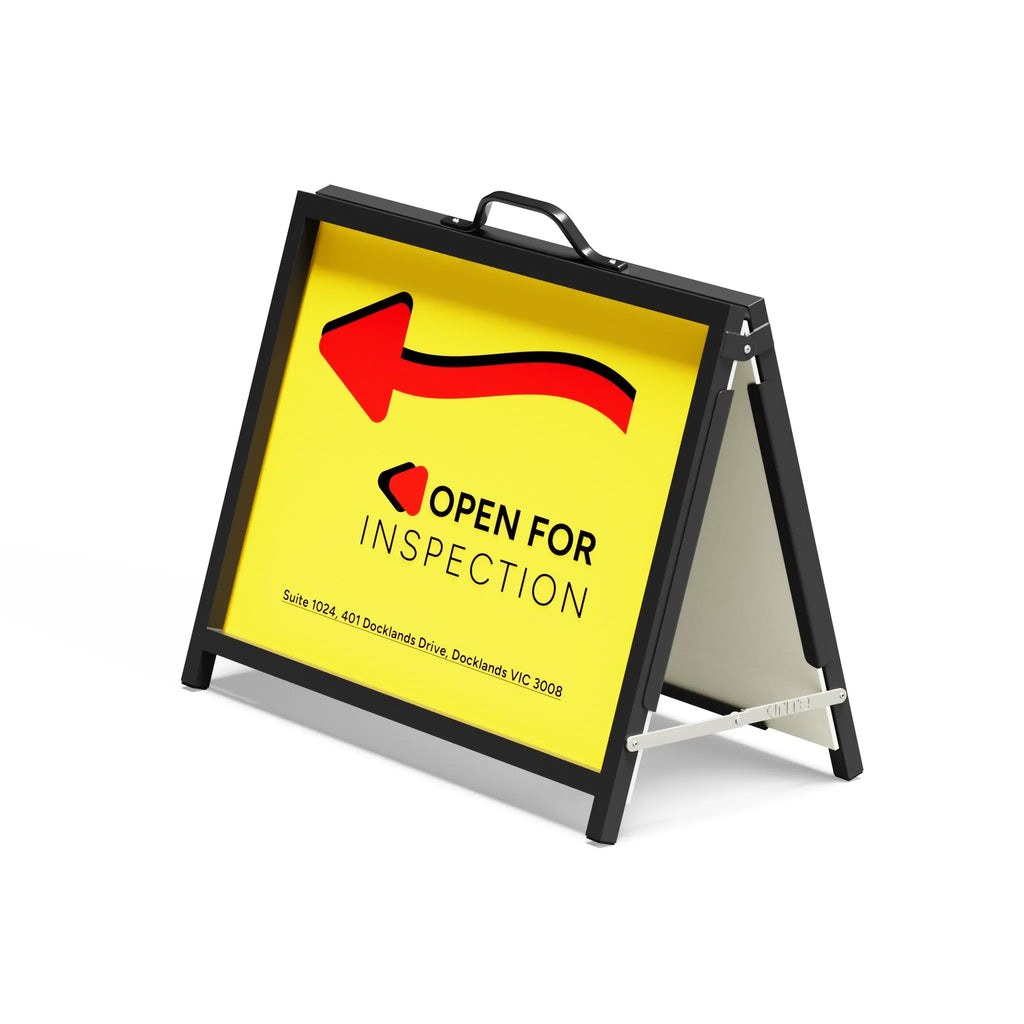 Open for inspection panel in a flute insertable A-frame