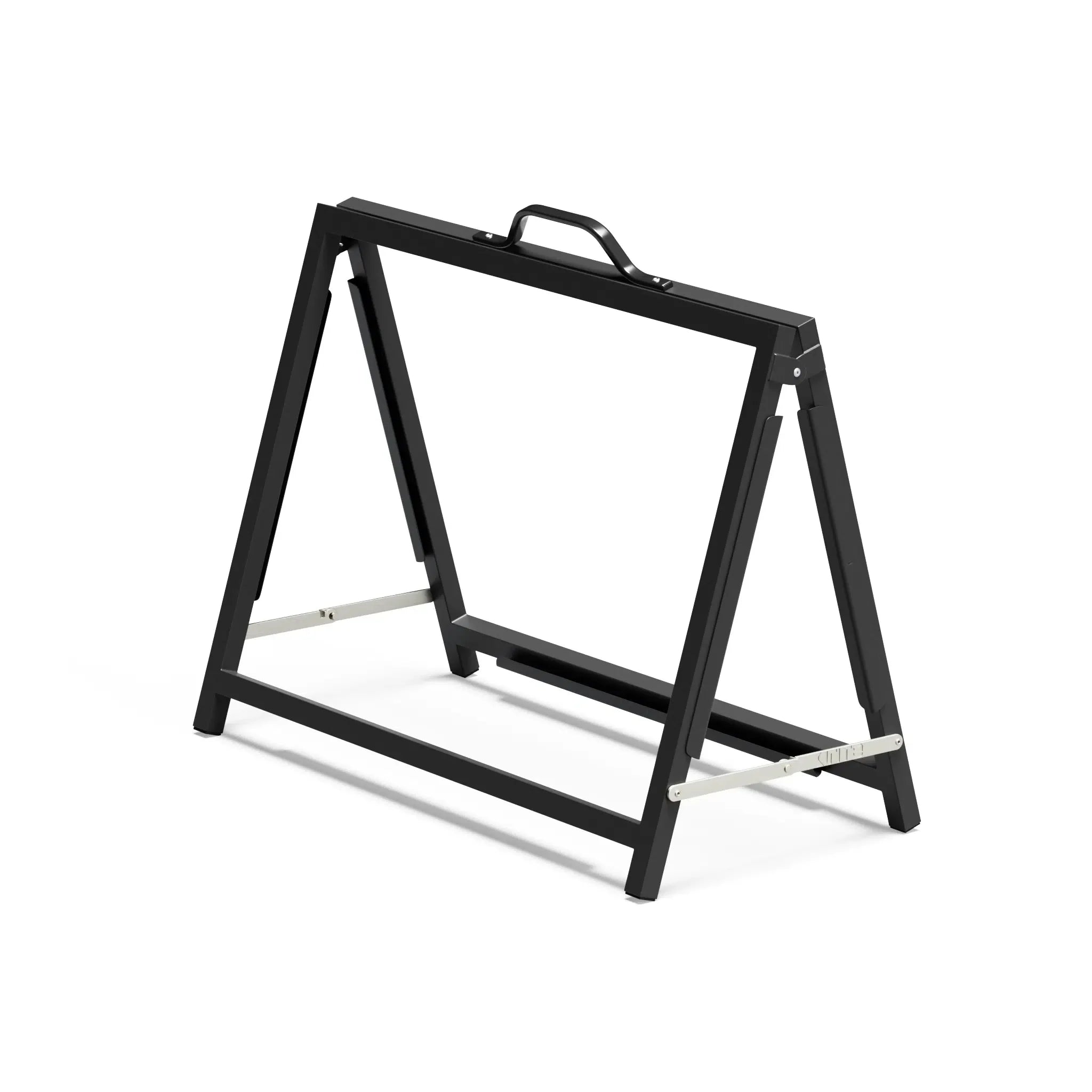 Empty black flute insertable A-frame from the side